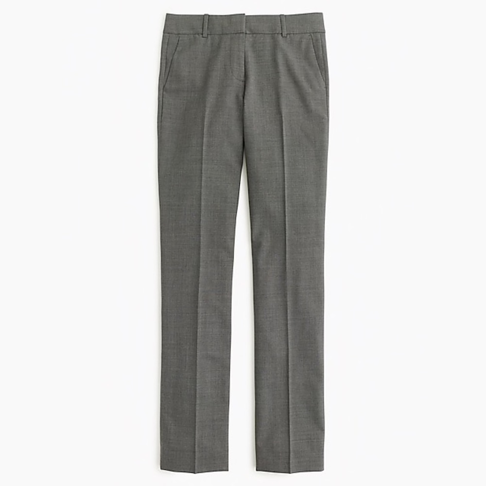 J Crew straight leg trouser pants in Grey